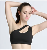 new style bra without loops sports one shoulder bra shockproof running sports back beauty back bra comfortable sports underwear