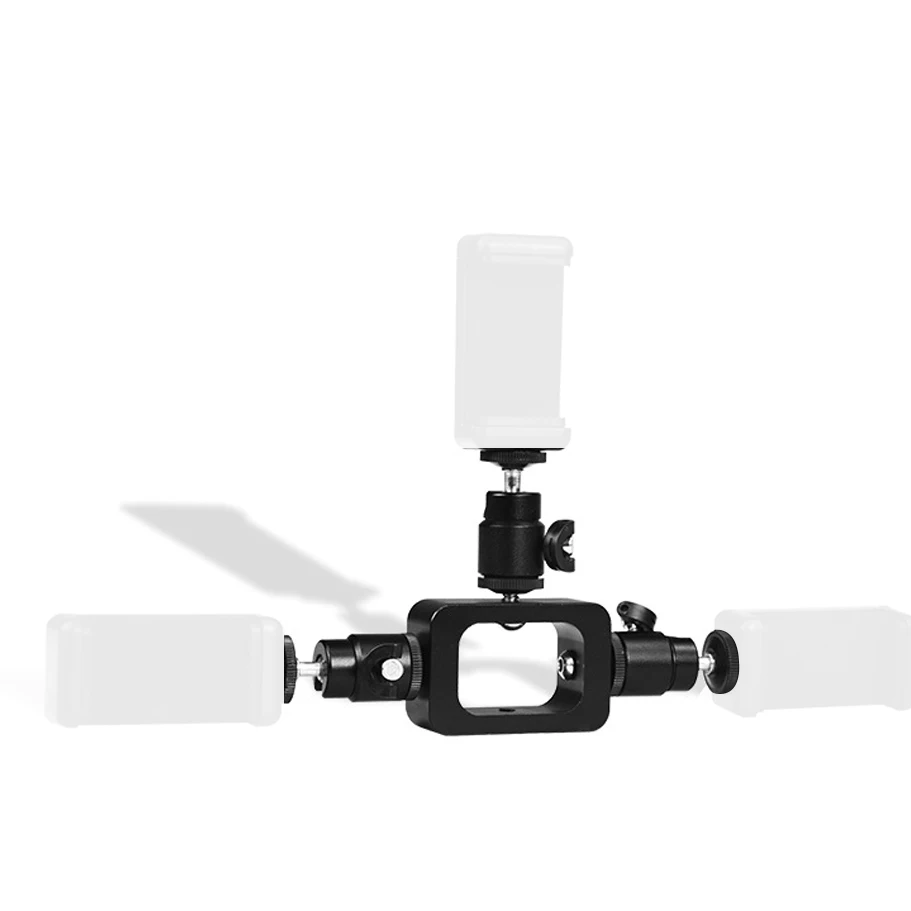 Ball Head Kit Универсальный держатель с зажимом для телефона металлический кронштейн для Youtube Facebook Twitter Live Stream Vlog Selfie осветительное оборудование для съемки - Цвет: Ball Head Kit