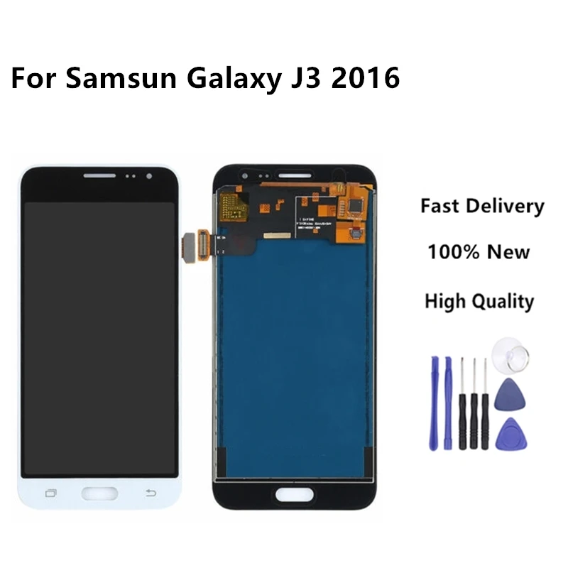 100% оригинал для samsung J3 2016 ЖК экран J320F J320M J320H J320FN сенсорный дигитайзер + Бесплатные