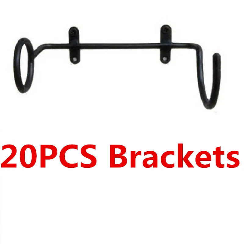 20PCS Brackets 1-100 шт, дешевое настенное крепление черного металла, полка для винных бутылок, подставка для винных бутылок, кронштейн для винных бутылок от поставщика - Цвет: 20PCS Brackets