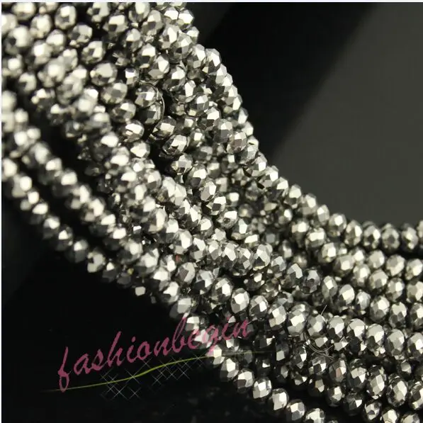 silver hematite 3 мм, 4 мм, 6 мм, 8 мм, многоцветный круглый браслет, ожерелье, браслет, рукоделие, бисер, сделай сам, для изготовления ювелирных изделий, чешское стекло, разделитель, свободные бусины - Цвет: silver hematite