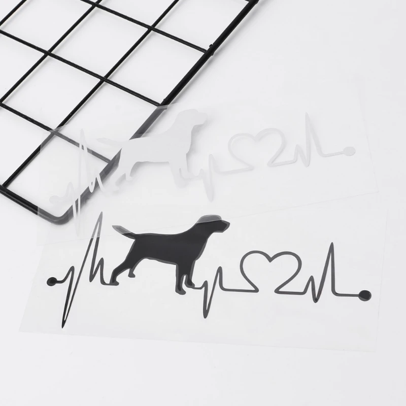 

Labrador Retriever Heartbeat Love Decal Car Sticker Creative Auto Accessories