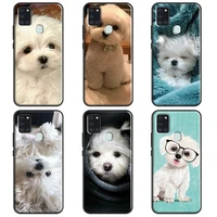 maltese dog puppy phone case for samsung a52 a12 a32 a72 a20e a21s a51 a71 a11 a31 a10 a20s a30 a40 a50 a70