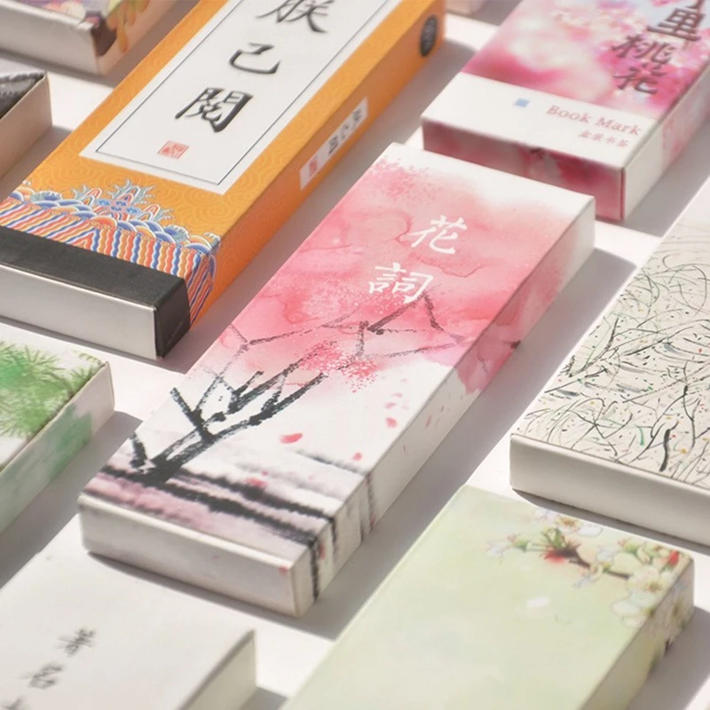 30 шт./коркор. креативные закладки в китайском стиле разные винтажные для книг из