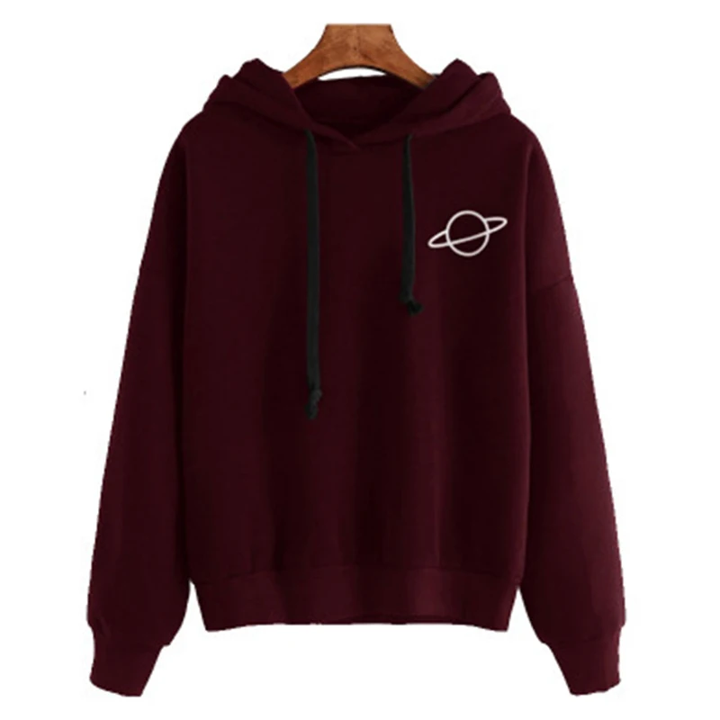 HEFLASHOR женские осенние однотонные толстовки с капюшоном на завязках модные зимние