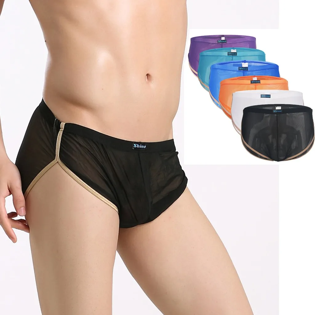 8 шт. нижнее белье для мужчин новые модные короткие сексуальные сетчатые дышащие