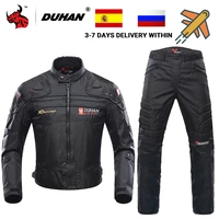 duhan four seasons winter cold proof motorcycle jacket motoprotector motorcycle pants moto suit touring clothing protective gea