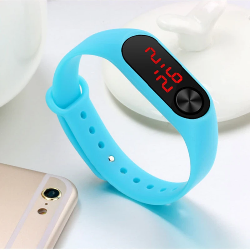 Светодиодный Дисплей простые часы для мужчин цифровые электронные красочные