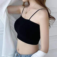 women sexy crop tops bra tube top female streetwear sleeveless seamless sports bra crop camis top tee basic tank tops