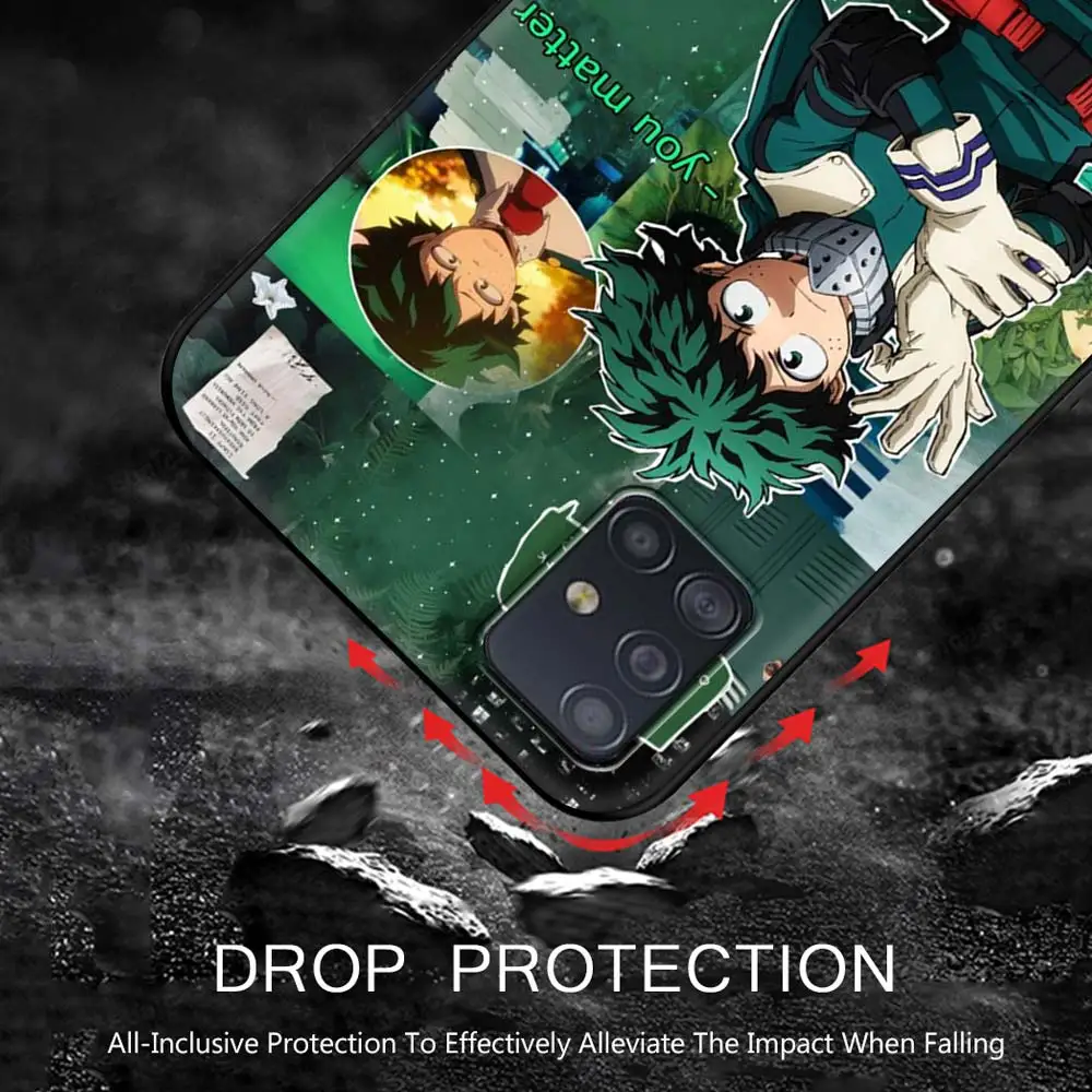 

Phone Case for Samsung Galaxy A51 A71 A70 A50 A40 A20s A30 A10s A20e A10 A02s A01 Silicon Back Cover My Hero Academia