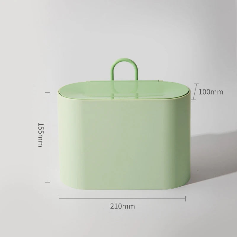 

Creative Plastic Desktop Trash Can, Pop-Lid, Colorful And Colorful Storage Box Small Trash Can