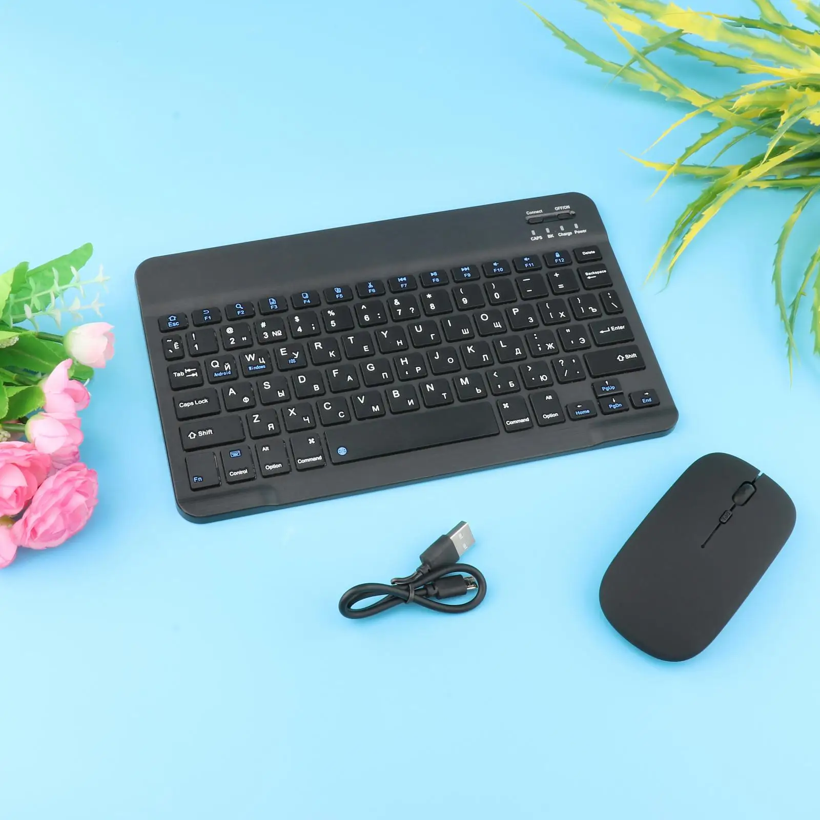 

Compact Lightweight Bluetooth Keyboard with Mouse 78Keys French for Laptop