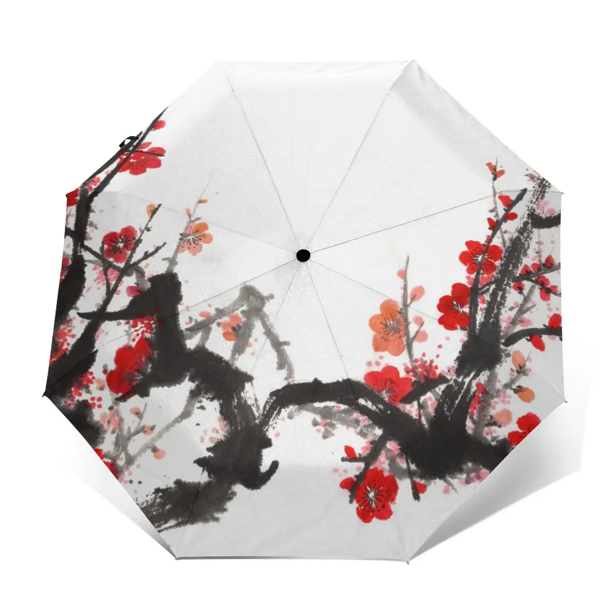 Автоматический зонт от дождя Женский трехскладной японский Зонт Сакура в цветах