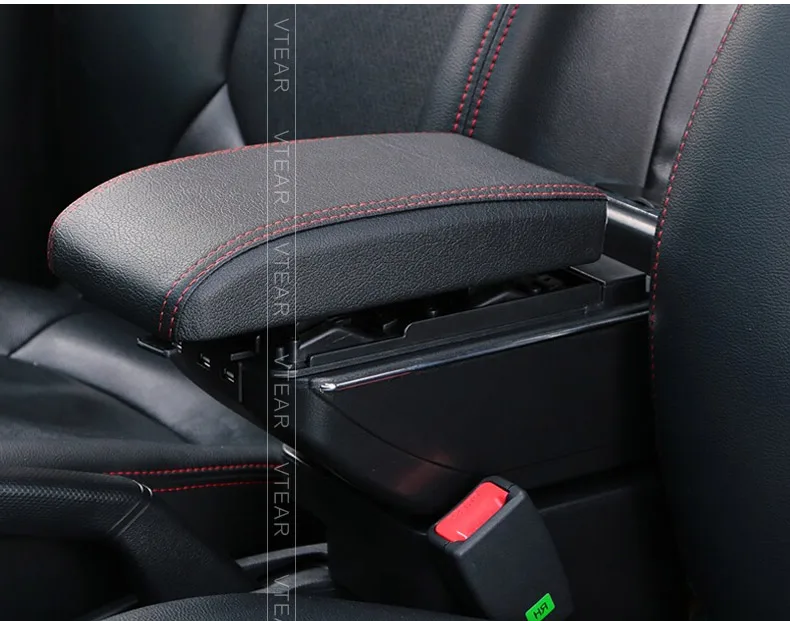 Vtear для Tata tiago автомобильный подлокотник кожаный подлокотник usb коробка для хранения аксессуары центральная консоль автомобильное украшение автомобиля-Стайлинг