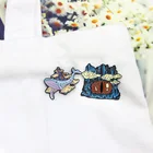 Миф эмали штырь горы в броши с облаками огромный легендарной рыбы, которые могут привести к roc КИТ лацкан значок-булавка на подарок