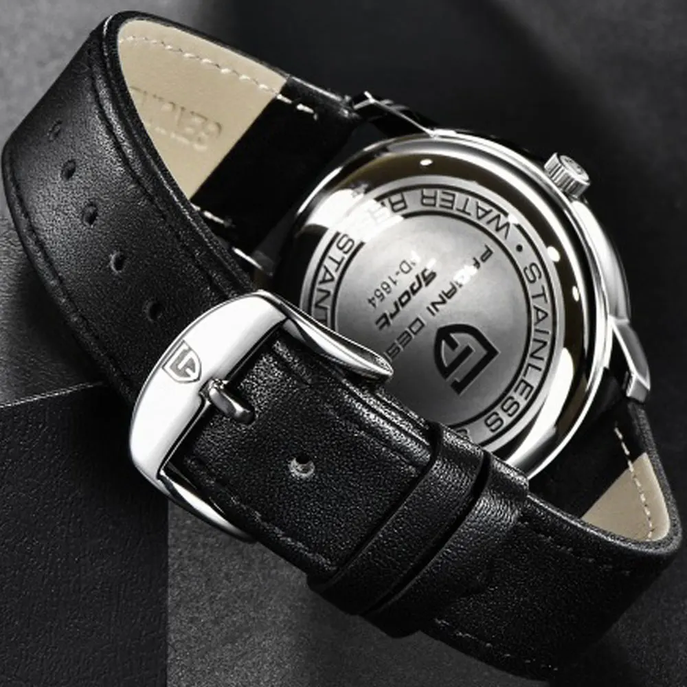 Часы Pagani design Мужские кварцевые с белым циферблатом Роскошные водонепроницаемые