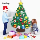 StoBag DIY войлочная Рождественская елка Новогодний подарок для малышей игрушки ручной работы дверь настенные подвесные украшения Праздничная Вечеринка домашний Декор набор