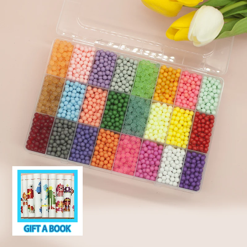 6000 шт. 24 цвета многоразовые бусины головоломка кристалл сделай сам водный спрей