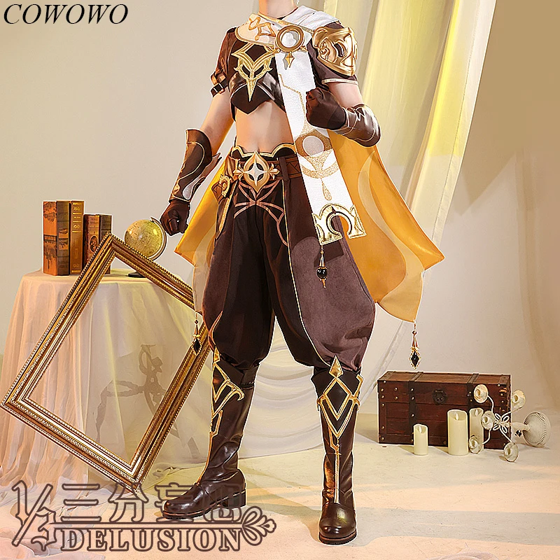 

Anime! Genshin Impact Aether Game Suit Handsome Uniform Cosplay Costume Halloween Carnival Party Role Play Outfit For Men NEW