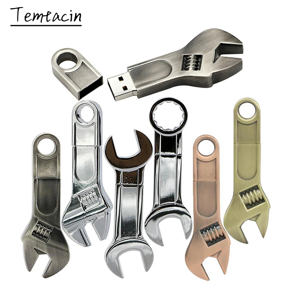 Металлический разводной гаечный ключ Pendrive Флэш накопители USB 128 ГБ Флеш