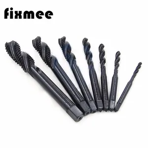 Набор спиральных смесителей, 7 шт., M3-M12, сталь HSS с азотированным покрытием, Метрическая ручная кран с винтовой резьбой, для нарезки металла, дерева и пластика