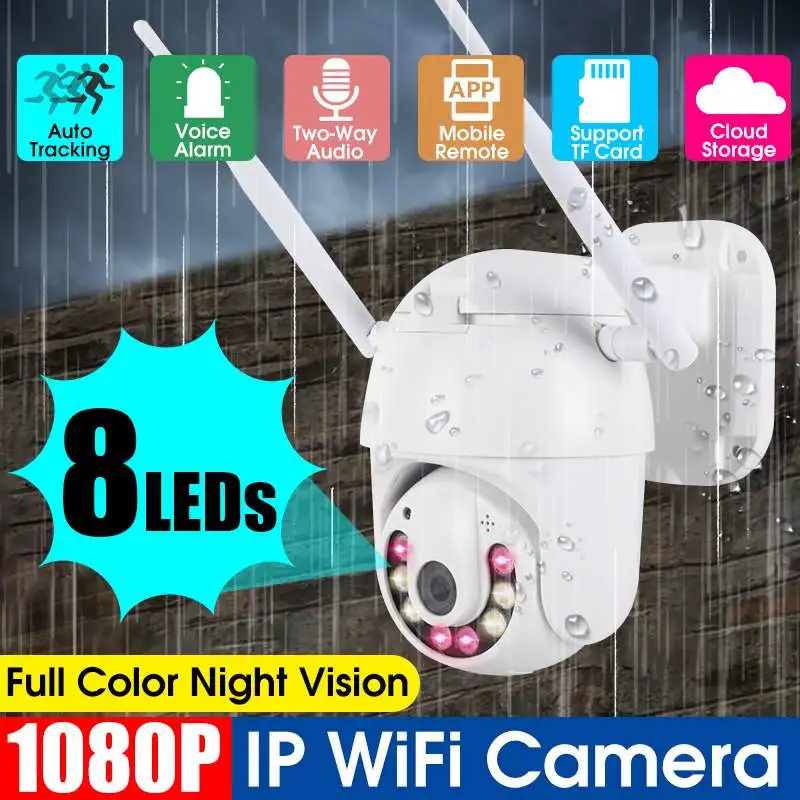 

HD 1080P WiFi IP Camera Smart Home Security Surveillance Zoom Full-Color Night Vision Wireless Camera CCTV Monitor with Adapter