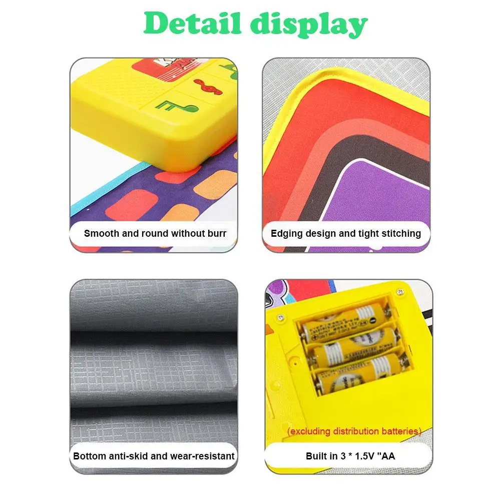 4 Style Double Row Musical Instrument Piano Mat Multifunction Infant Fitness Keyboard Educational Toys For Kids Gift Play Carpet | Игрушки и