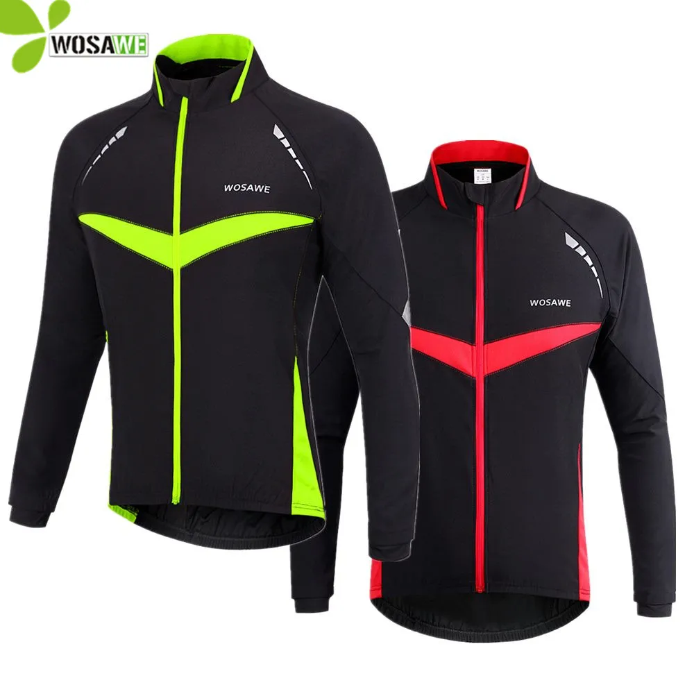 WOSAWE, зимние ветрозащитные куртки для велоспорта, мужская одежда с длинным рукавом, велосипедная спортивная одежда, водонепроницаемая ветровка, велосипедное пальто