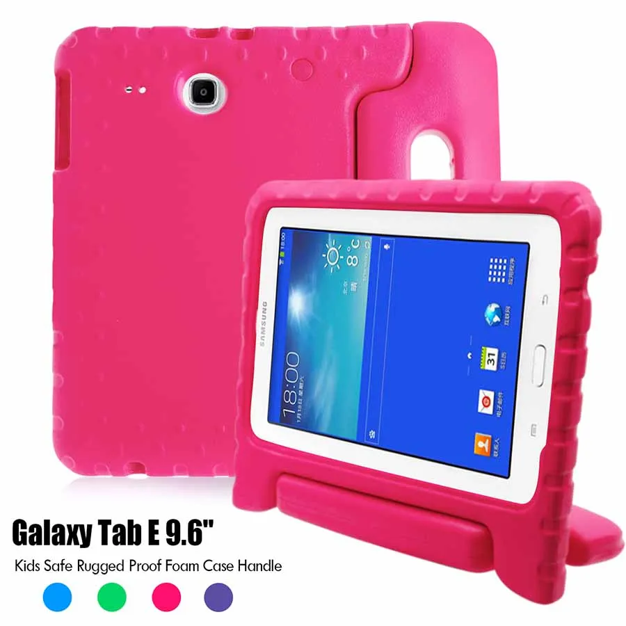 Дети EVA противоударный чехол для samsung GALAXY Tab E 9,6 дюймов SM-T560 T561 T565 T567V ручка для планшета подставка чехол для детей