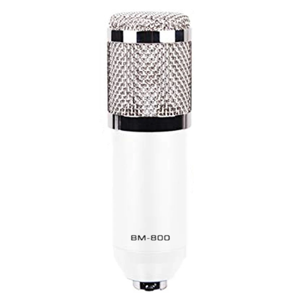 

1 Set Wired Vocal Microphone MIC Kit White for Recording Broadcasting Podcasting