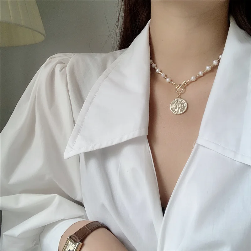 Новое ожерелье с пресноводным жемчугом в стиле барокко женское колье Ins Tide