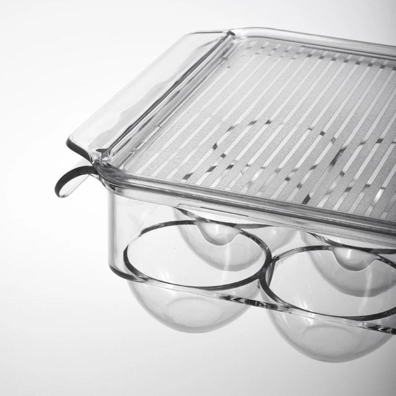 

LUDA Egg Box Kitchen Egg Storage Box Home Organizer Refrigerator Egg Crisper Container Egg Racks Food Storage Tray