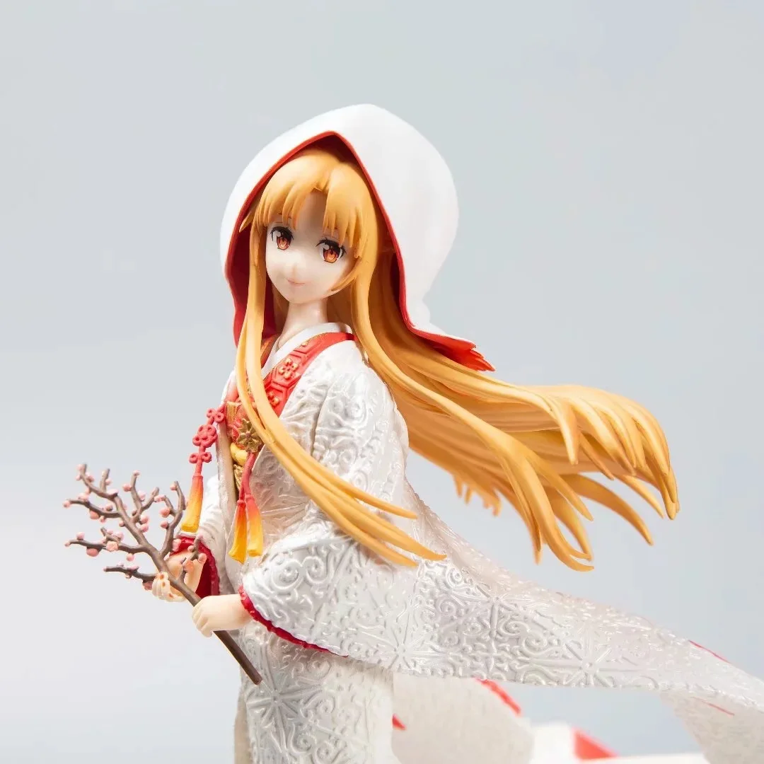 

Anime Sword Art Online Yuuki Asuna Shiromuku White Kimono Ver. 1/7 Scale PVC Action Figure Collection Model Kids Toys Doll 25cm