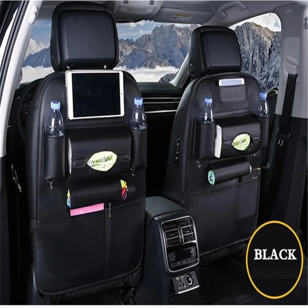 Pаспродажа Сумка из искусственной кожи с несколькими карманами для спинки автомобильного сиденья, подвесная сумка-Органайзер для хранения, автомобил...