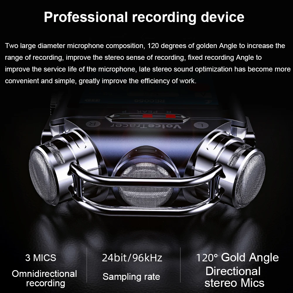 Оригинальный Цифровой диктофон Philips 16 ГБ стерео микрофоны с закладкой 96 кГц/24 бит