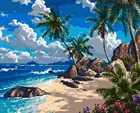 Картина по номерам Paintboy (Premium) Тропический пляж, 40x50, GX36504PK72003
