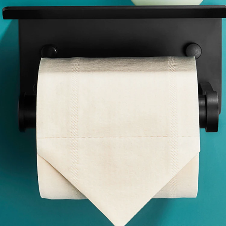 

Punch Toilet Paper Holder,Aluminum Multi-Function Roll Paper Box for Bathroom,Wall-Mounted Paper Storage Rack