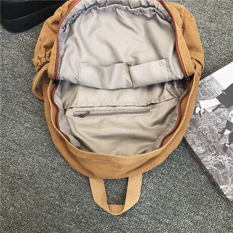 

New Trend Women Backpack Fashion Female Backpack Canvas Vintage Travel School Bag For Teenage Girls College Laptop Shoulder Bags
