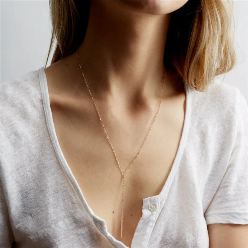 Женское колье чокер простое из серебра 925 пробы с минималистичным дизайном