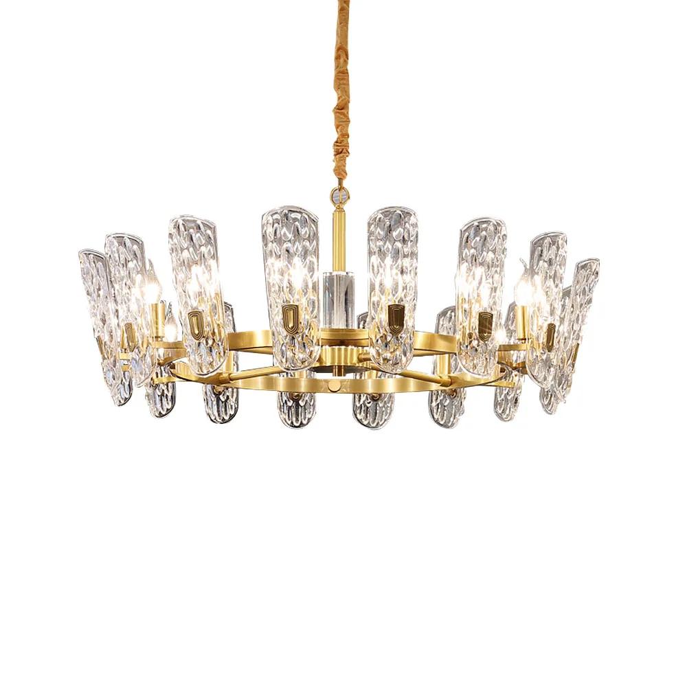 Роскошные современные золотые хрустальные люстры для гостиной спальни