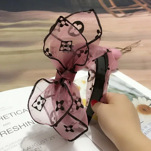 

2020 NEW Broad brim bow tie headband lace toothed headband