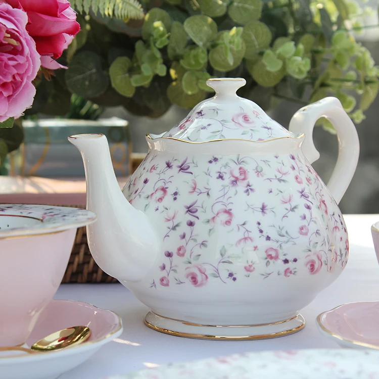 Европейский стиль Костяной фарфор деревенский ретро набор кофейных чашек блюдца