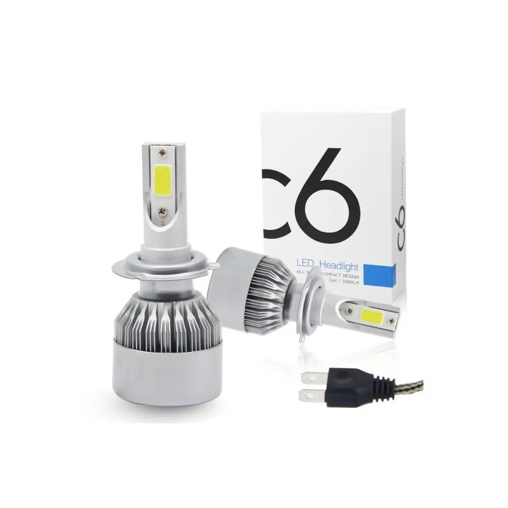 Светодиодная LED автомобильная лампа ближнего дальнего ПТФ света H1 H3 H4 H7 H11 H27 9005 9006