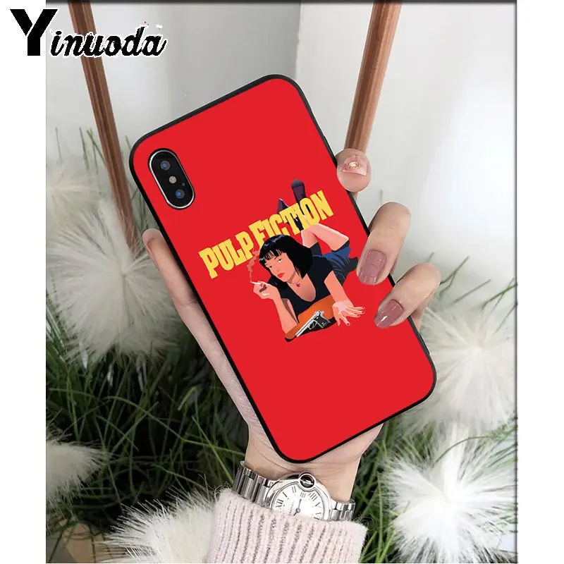 Yinuoda пульпа фантастика ТПУ Мягкий силиконовый чехол для iPhone X XS MAX 6 6S 7 7plus 8 8Plus 5 5S XR