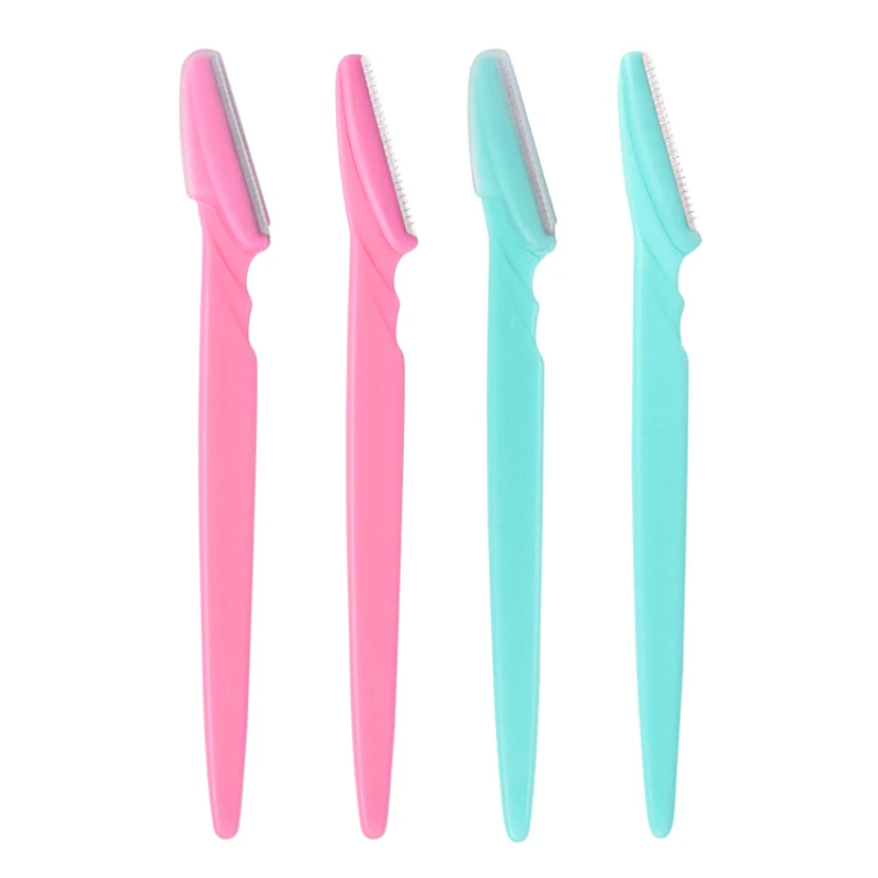 

Men and Women One-Piece Set Two-Color Makeup Eyebrow Shaping Tool Scraping Eyebrow Knife Stainless Steel Eye-Brow Knife