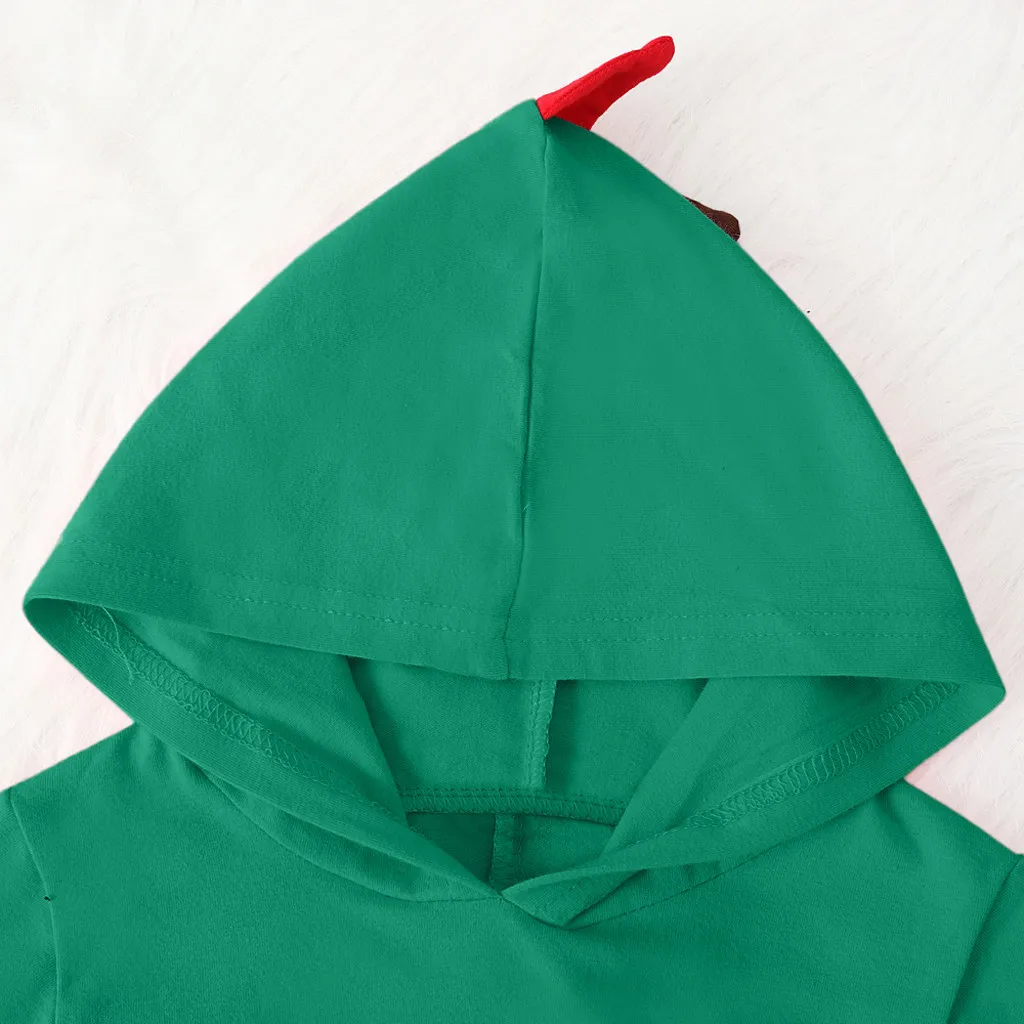 Хлопковый комбинезон с капюшоном и 3d рисунком динозавра Одежда для