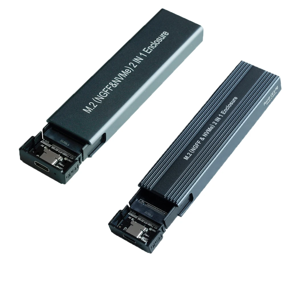 Чехол для SSD M2 NVMe чехол с двойным протоколом M.2 NVME PCIe NGFF SATA адаптером HD Externo 2230 2242 2260