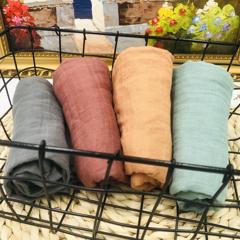 

60*60cm 70% bamboo muslin diaper baby swaddle baby muslin blankets quality better than cotton Baby Multi-use Blanket Infant Wrap