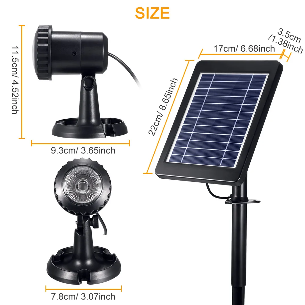 

LED Underwater Light Solar Pool Spotlight Waterproof Landscape Light Pool Lawn Projection Garden Pool Lighting Amphibious Saving