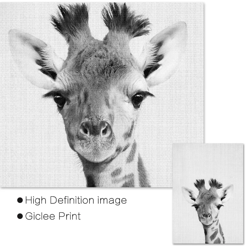 Черно белая ВИНТАЖНАЯ фотография животные скандинавские плакаты и принты